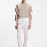 T-Shirt in cotone mercerizzato con motivo jacquard 50559775 10279650 01 286 BOSS Open beige 