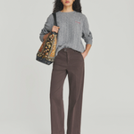 Pantalone flare in cotone RND041 P403 0112 0241 ROY ROGER'S Brown 