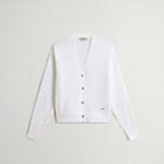 Cardigan in puro cotone CFWWKN2039FRUF5088 8270 WOOLRICH Arctic white 