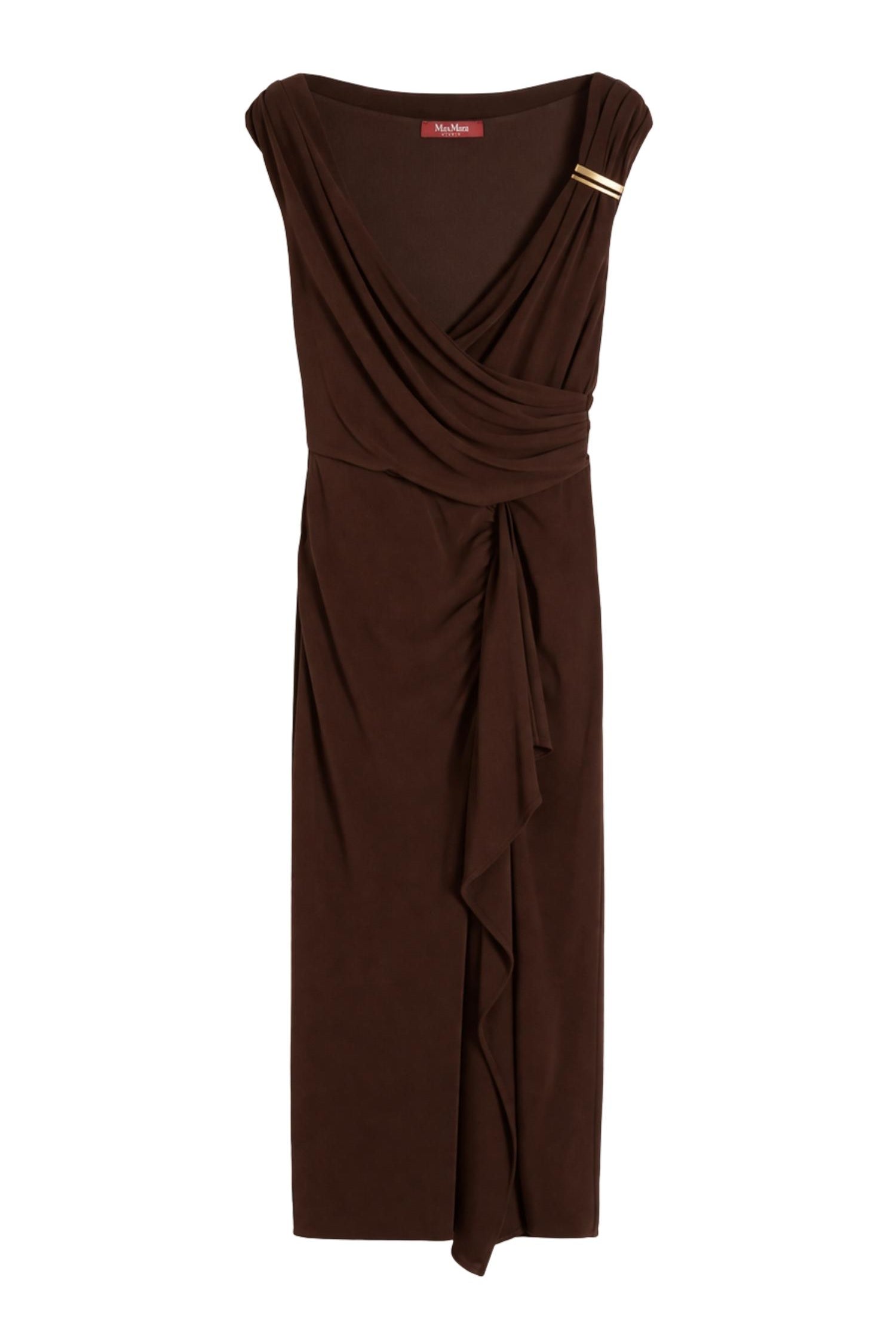 Abito in jersey smanicato 2616621012600 002 MAX MARA STUDIO Argilla 