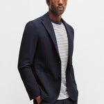 Giacca in seersucker elasticizzato 50540784 10271182 01 404 BOSS Dark blue 