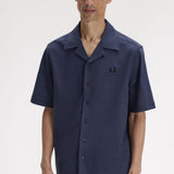 Camicia con colletto a rever in mesh compresso M1745 46B FRED PERRY Dark airforce 