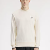 Felpa girocollo M7535 84A FRED PERRY Ecru/oxbld/grsrts 