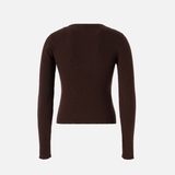 Maglia girocollo in cannetè di lana 104020A15S M28 PINKO Testa di moro 