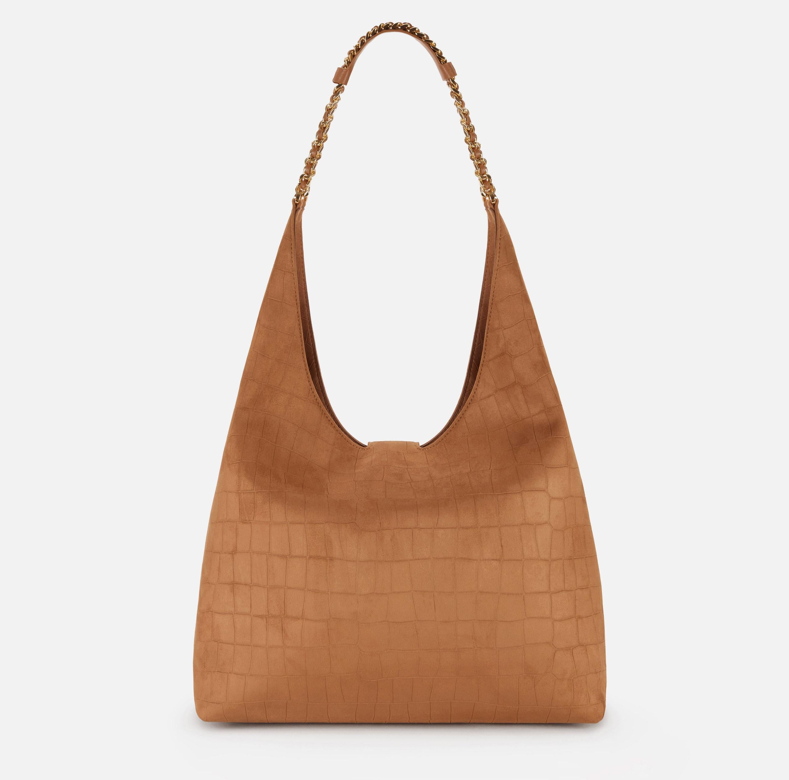 Borsa hobo in suede BS01A61E2 600 ELISABETTA FRANCHI Cuoio 