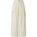 Pantaloni fluidi in cotone 106278A2ER C03 PINKO Beige g. maroso 