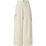 Pantaloni fluidi in cotone 106278A2ER C03 PINKO Beige g. maroso 