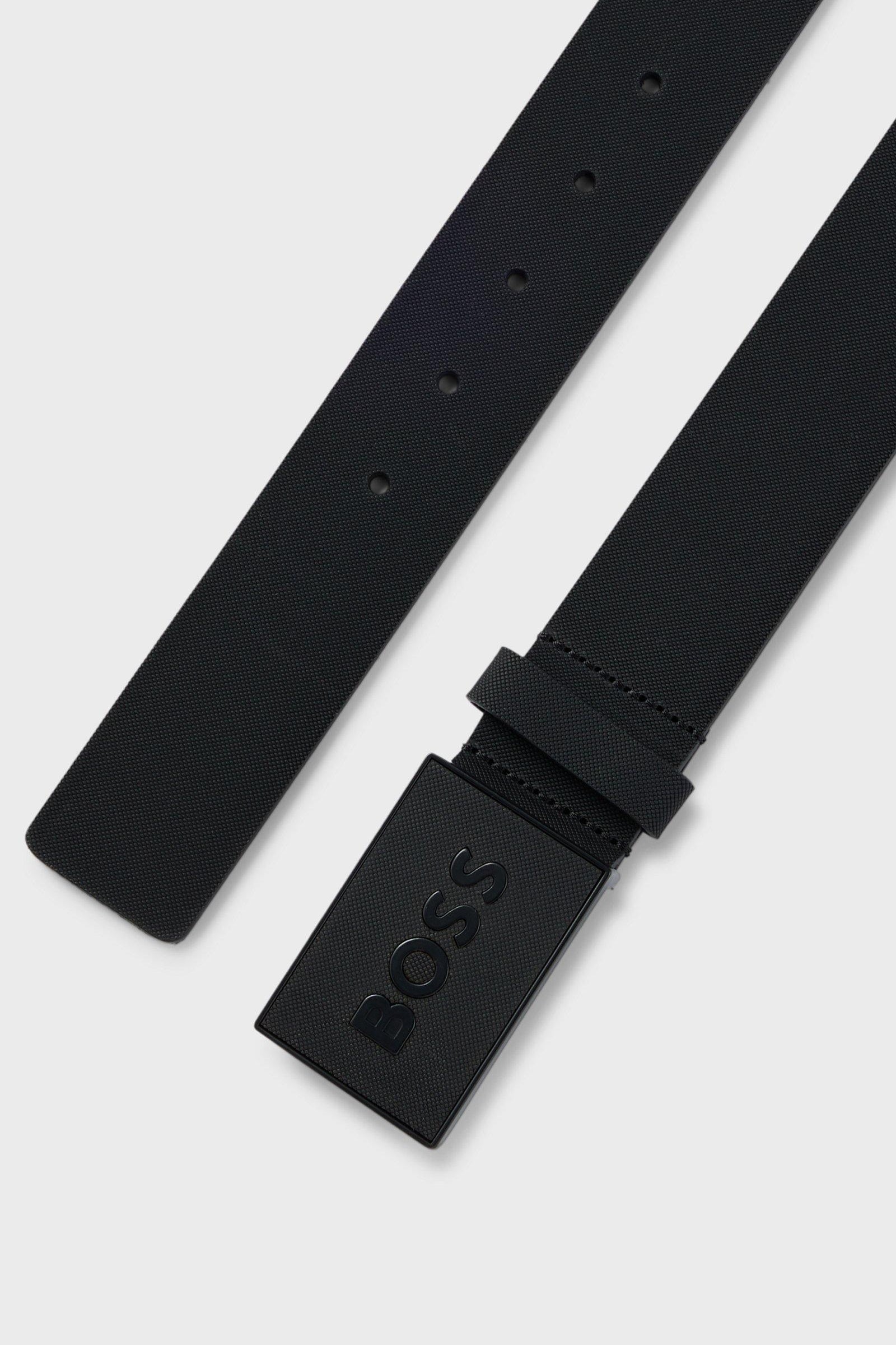 Cintura in pelle lavorata 50471333 10219316 01 001 BOSS Black 
