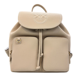 Zainetto multitasche in pelle bottalata 104351A1LF C50Q PINKO Begie-grigio fumo antique 