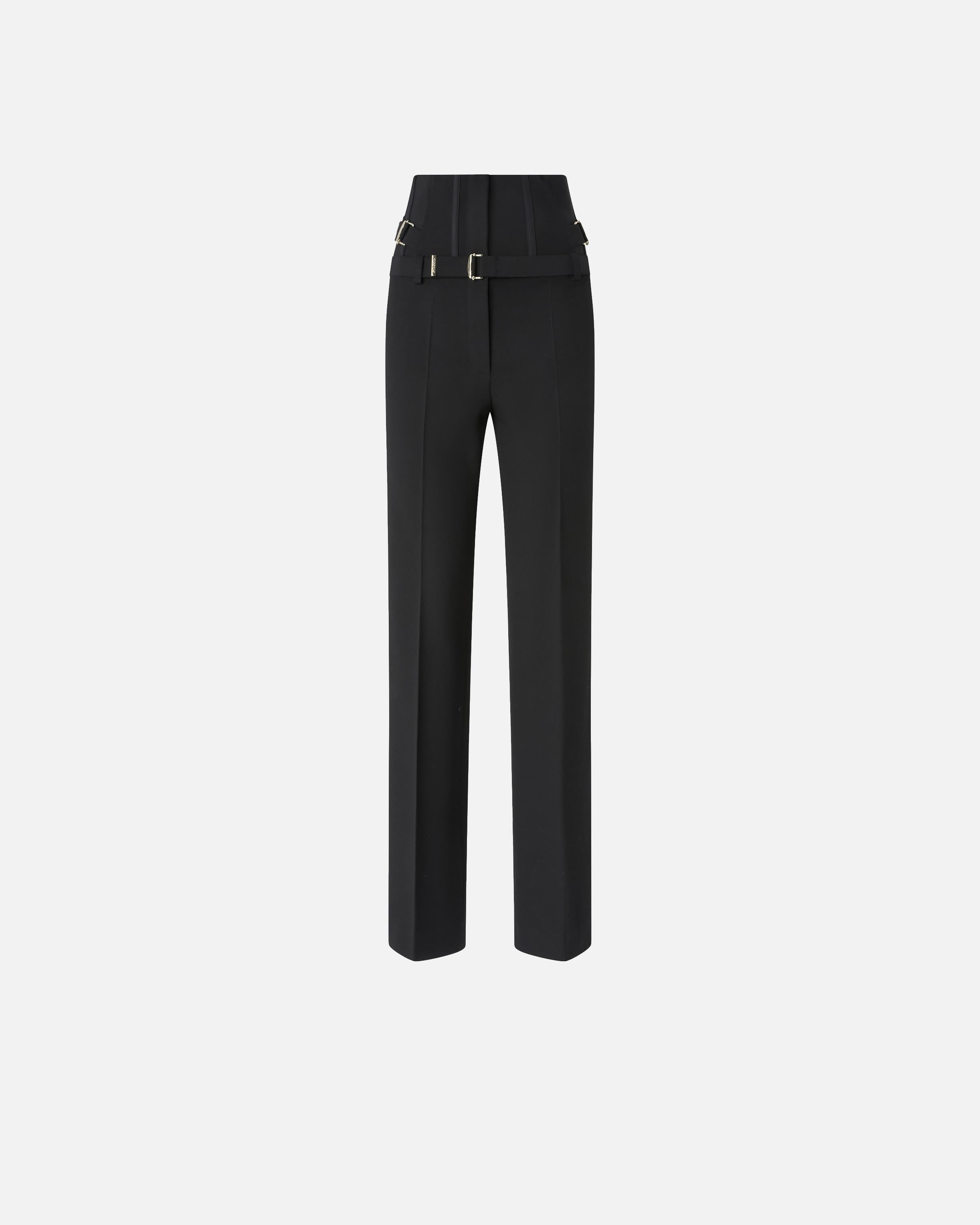 Pantaloni bustier con cinturini 105654A2QV Z99 PINKO Nero limousine 