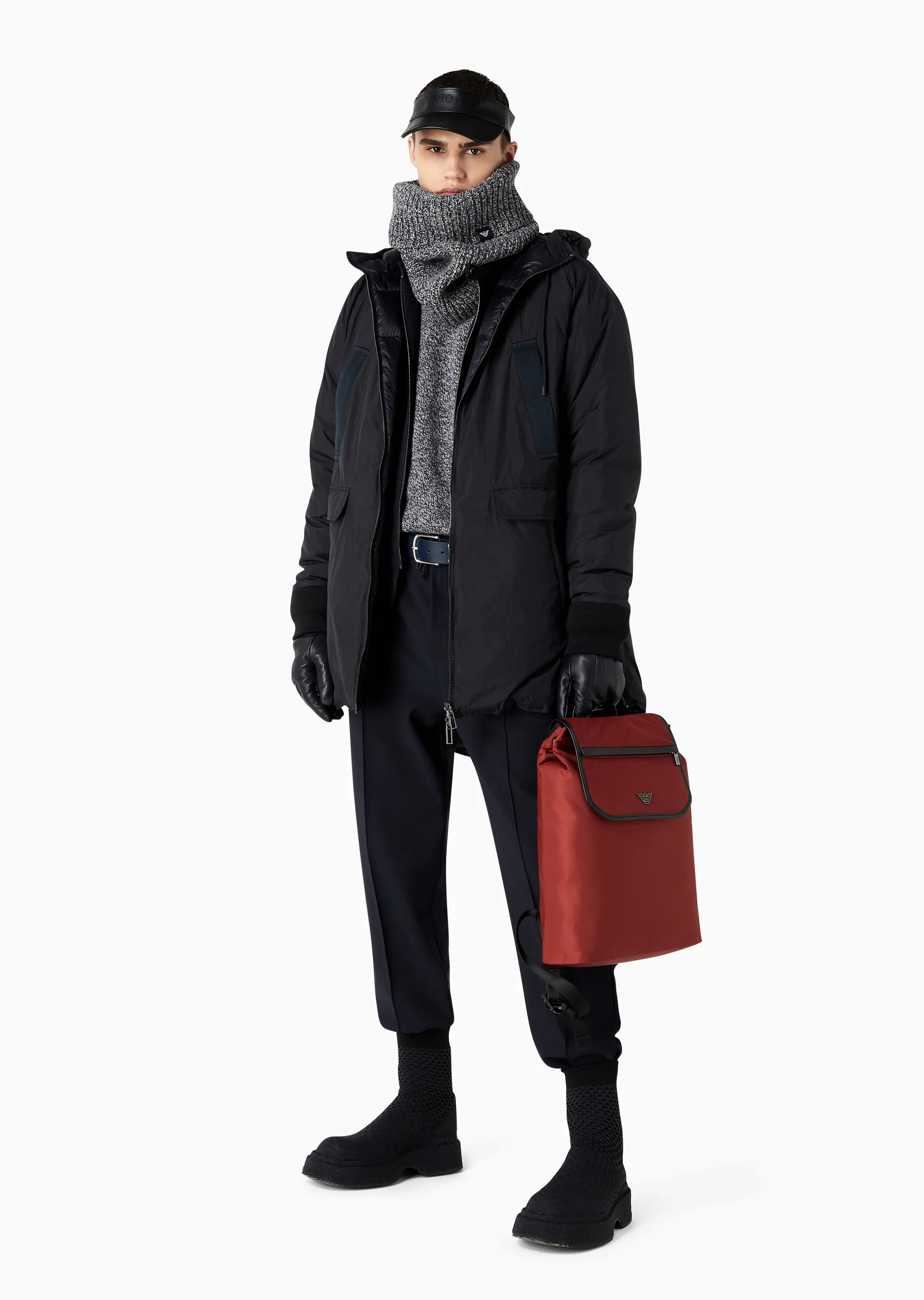 Giacca con zip in tessuto tecnico comfort stretch 6R1G72 1NGMZ 0920 EMPORIO ARMANI Blue navy 
