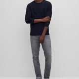 Maglia girocollo in merinos 50468239 10241501 01 404 BOSS Dark blue 