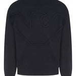 Maglia girocollo con aquila ricamata 6R1MXP 1MMAZ F558 EMPORIO ARMANI Dark grey 