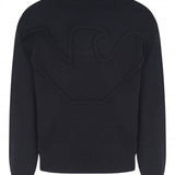 Maglia girocollo con aquila ricamata 6R1MXP 1MMAZ F558 EMPORIO ARMANI Dark grey 