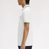 Polo manica corta M3600 02C FRED PERRY Snowwht/sgrn/nvy 