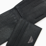 Portafoglio e portacarte in pelle rigenerata saffiano Y4R237 Y138E 81072 EMPORIO ARMANI Black 