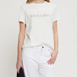 T-Shirt manica corta D46EL059EK1 MF212 ERMANNO FIRENZE White 