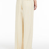 Pantalone ampio in lino lavato 2415131022 035 MAX MARA WEEKEND Burro 
