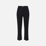 Pantaloni smoking in crêpe con bande in raso PA08651E2 110 ELISABETTA FRANCHI Nero 