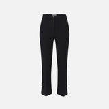Pantaloni smoking in crêpe con bande in raso PA08651E2 110 ELISABETTA FRANCHI Nero 