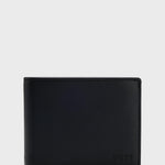 Portafoglio bi-fold in pelle martellata con logo goffrato 50470459 10241555 01 001 BOSS Black 