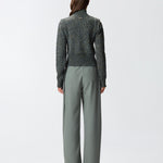 Dolcevita in maglia a trecce 105968A2YB IG1 PINKO Grigio/ble/verde 