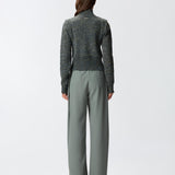Dolcevita in maglia a trecce 105968A2YB IG1 PINKO Grigio/ble/verde 