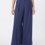 Pantalone ampio in popeline di cotone 2615131142600 008 MAX MARA WEEKEND Blu 