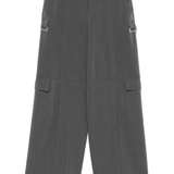 Pantaloni cargo fluidi a gamba ampia 104480A18E I72 PINKO Grigio 