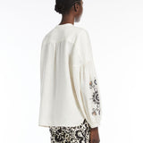 Camicia coreana in lino 2515111122 022 MAX MARA WEEKEND Ecrù 
