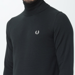 Lupetto in misto lana K9552 Q20 FRED PERRY Night green 