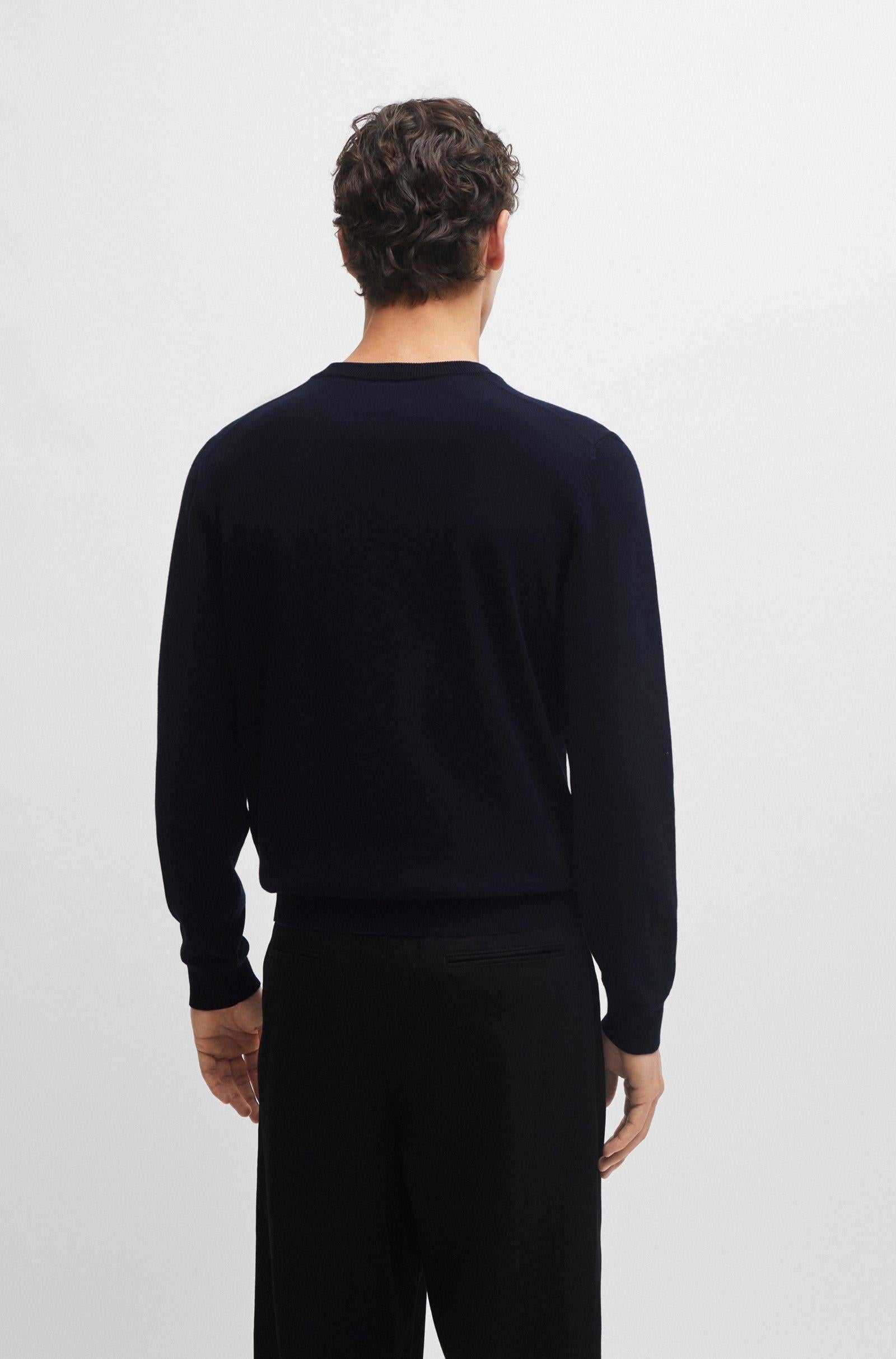 Maglia scollo a V 50506042 10255193 01 404 BOSS Dark blue 