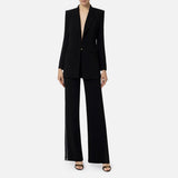Tailleur giacca e pantalone in crêpe TP00141E2 110 ELISABETTA FRANCHI Nero 