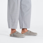 Sabot in suede BOSTON 1027688 STONE COIN BIRKENSTOCK Stone coin 