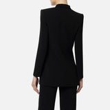 Tailleur giacca e pantalone in crêpe TP00141E2 110 ELISABETTA FRANCHI Nero 