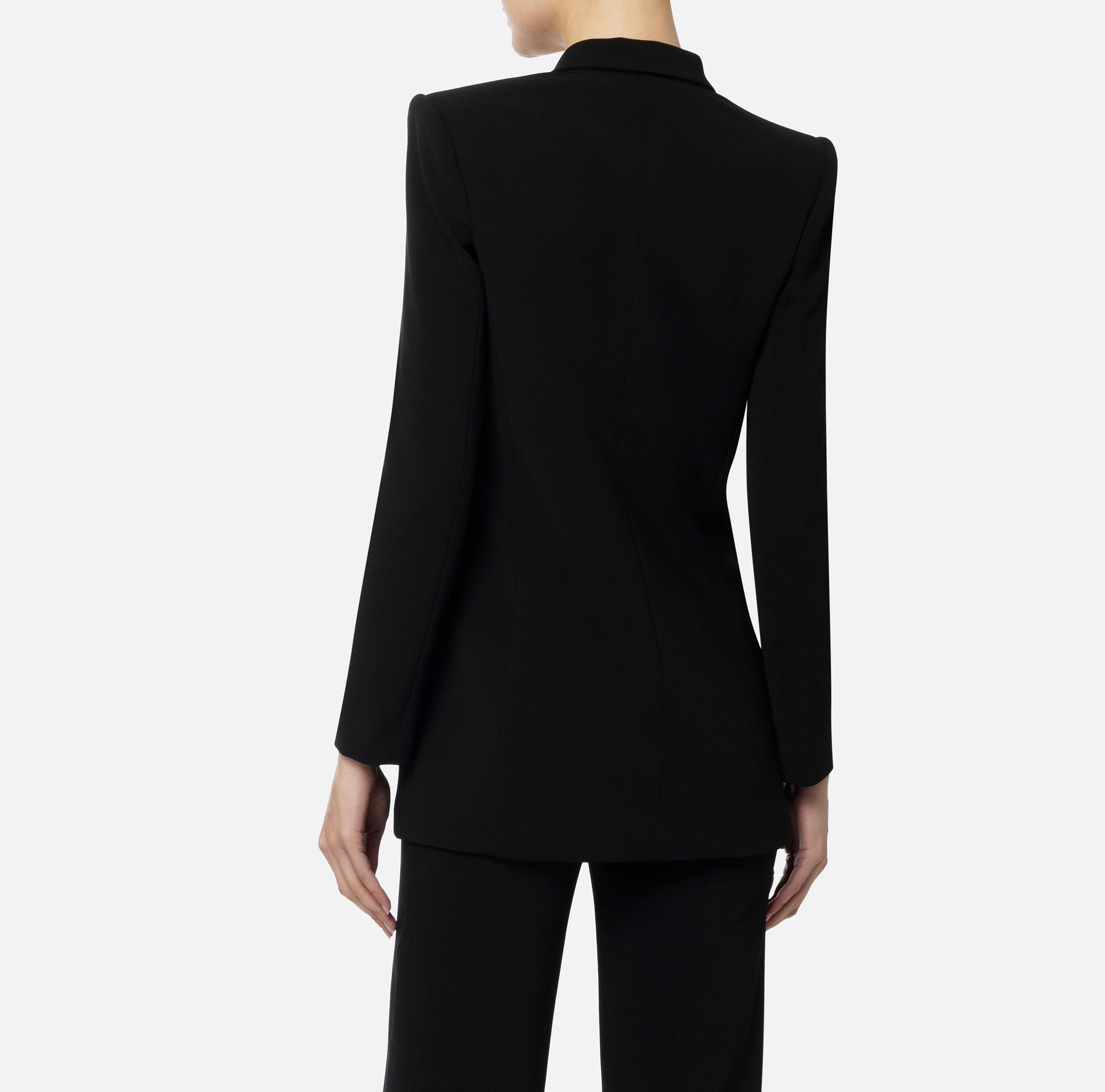 Tailleur giacca e pantalone in crêpe TP00141E2 110 ELISABETTA FRANCHI Nero 