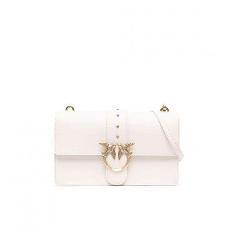 Borsa in pelle con tracolla 100053A0F1 Z14Q PINKO Avorio 