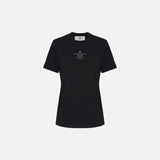 T-shirt in jersey di cotone con stampa MA63D56E2 110 ELISABETTA FRANCHI Nero 