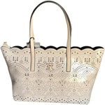 Borsa a mano traforata 12401914 1723 ERMANNO FIRENZE Off white 