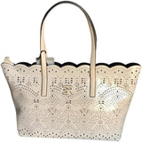 Borsa a mano traforata 12401914 1723 ERMANNO FIRENZE Off white 