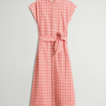 Abito chemisier in misto cotone con cintura CFWWDR2021FRUT5402 5549 WOOLRICH Paprika tile bloom 