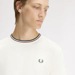 T-shirt con doppia riga M1588 84A FRED PERRY Ecr/oxbld/grsrts 