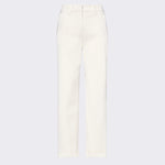 Pantaloni in gabardina di cotone stretch PED5655 99012427 729 PEUTEREY Pergamena 