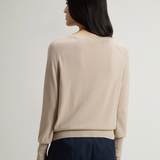 Maglia girocollo in misto cotone CFWWKN2037FRUF5037 8640 WOOLRICH Beige 