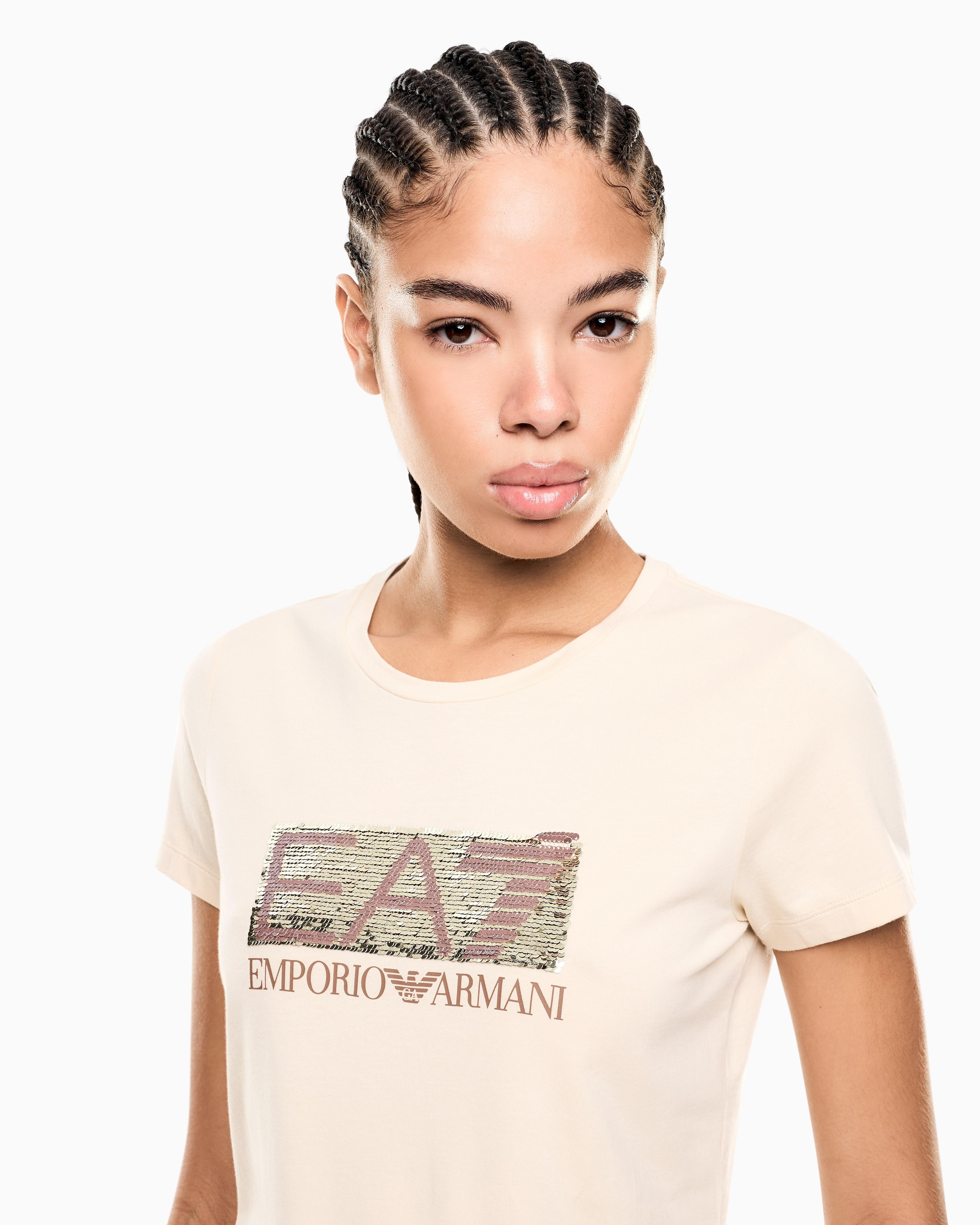 T-Shirt manica corta 7W001093 AF10373 U1088 EA7 Beige 