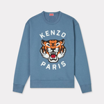 Felpa girocollo con ricamo FE68SW1064MF 67 KENZO Blu avio 