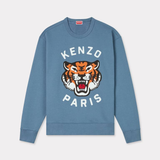 Felpa girocollo con ricamo FE68SW1064MF 67 KENZO Blu avio 