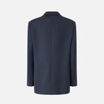 Blazer doppiopetto in lana con bottoni dorati 105617A2SN G02 PINKO Blu-eclissi totale 