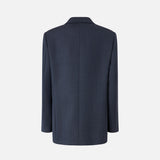 Blazer doppiopetto in lana con bottoni dorati 105617A2SN G02 PINKO Blu-eclissi totale 