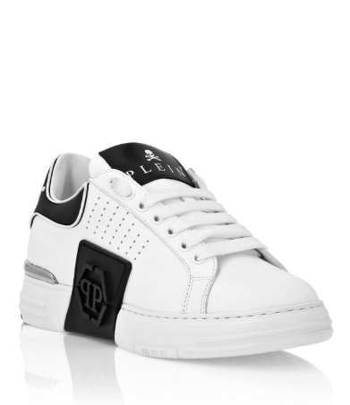 Sneakers basse in pelle USC0775 PLE005N 01 PHILIPP PLEIN White/black 